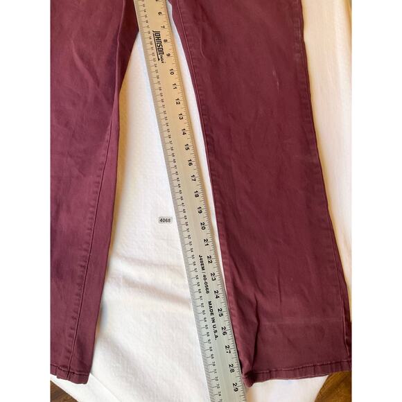 Gloria Vanderbilt Women Jeans size 10 Red Avery Straight Leg High Rise Stretch - Picture 5 of 12